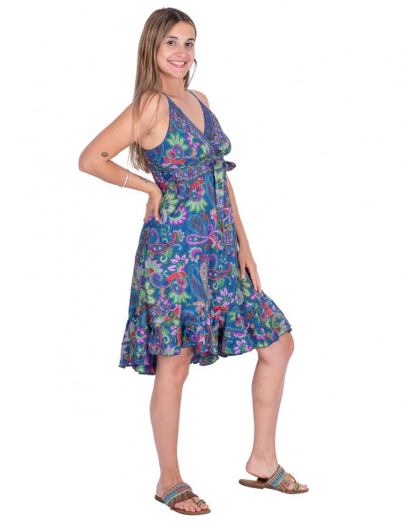 vestido-corto-volados-estampado-azul