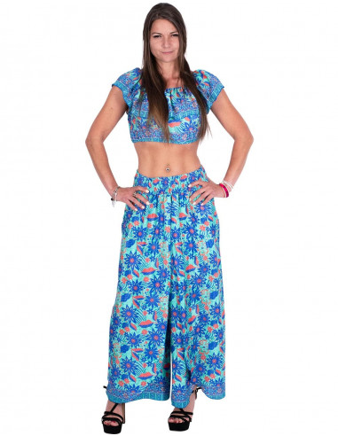 conjunto-top-pantalon-falda-seda-estampada