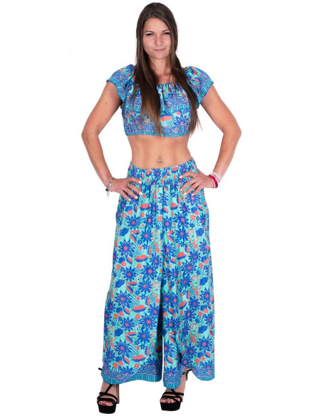 conjunto-top-pantalon-falda-seda-estampada