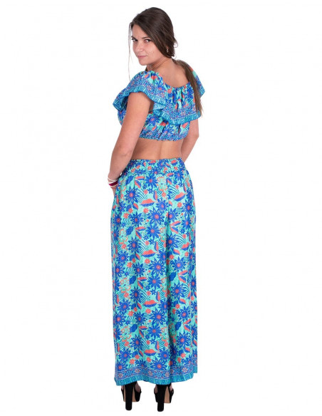Wide Leg Trousers with Slit