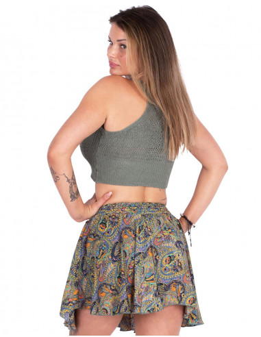 Silk Short Skirt