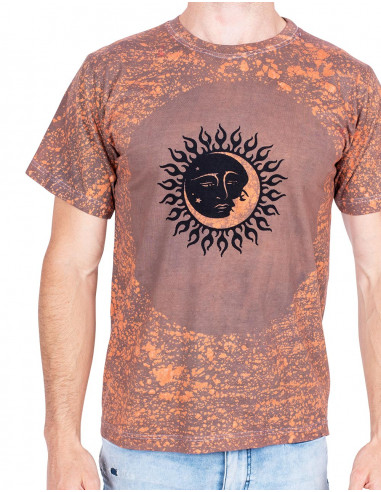 camiseta-etnica-dibujo-estampado-marron