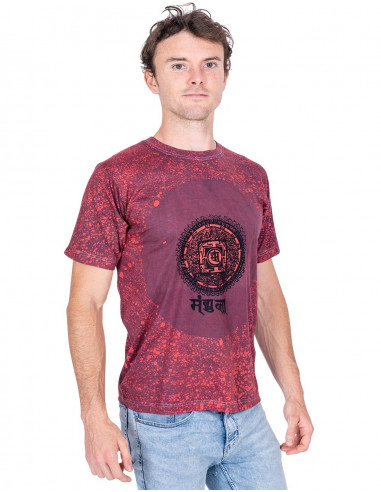 camiseta-etnica-dibujo-estampado-burdeos