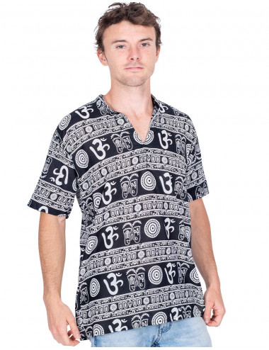 polo-algodon-hombre-simbolo-om-negra