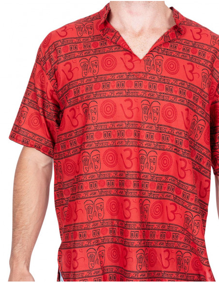 copy of HCA0008O - Burgundy Striped Polo Shirt