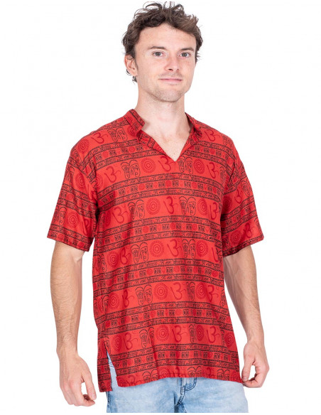 copy of HCA0008O - Burgundy Striped Polo Shirt