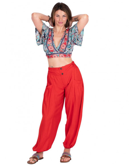 pantalon-rojo-suelto-comodo-mujer
