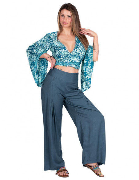 pantalon-mujer-con-pinzas-rayon-gris