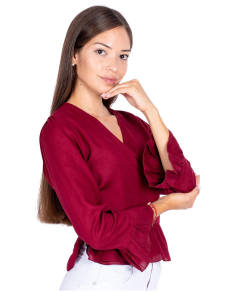 Burgundy Short Shirt