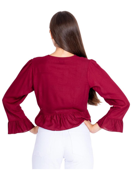 Burgundy Short Shirt