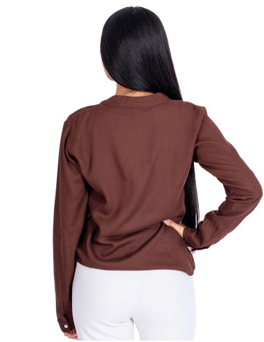 camisa-viscosa-marron-mangas-largas