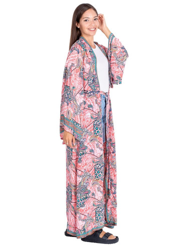 Pink Long Kimono