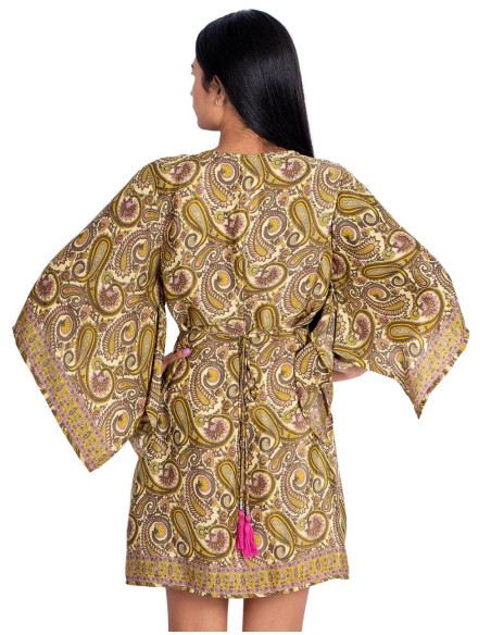 Silk Dress With Sleeves