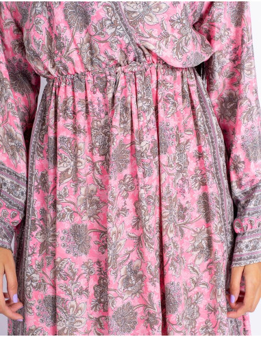 vestido-mangas-largas-seda-rosa