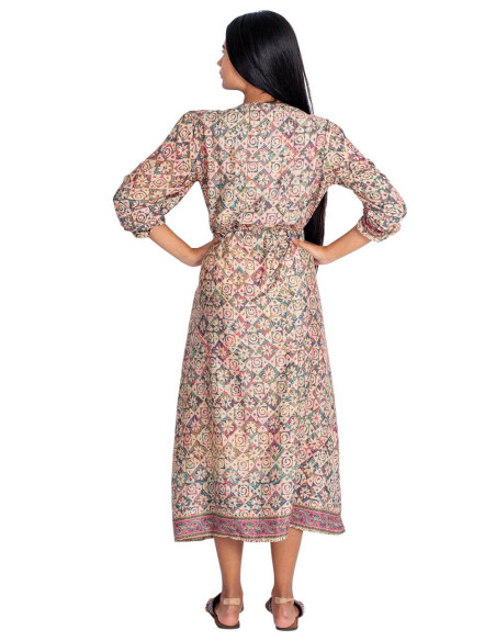 vestido-midi-mujer-otoño-beige-estampado