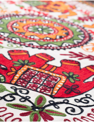 Square Tapestry 4 Elephants