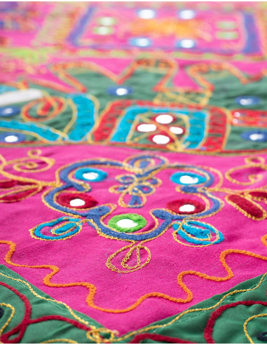 Embroidered Tapestry with 4 Elephants