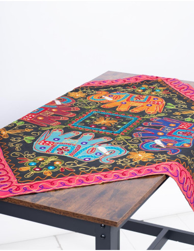 Embroidered Tapestry 4 Elephants