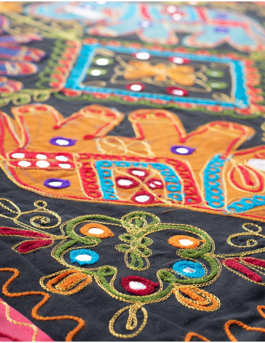Embroidered Tapestry 4 Elephants