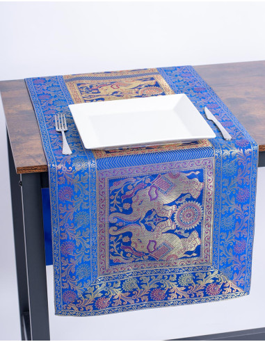 Bright Blue Table Runner