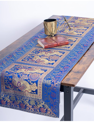 Bright Blue Table Runner
