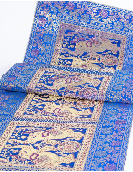 Shiny Blue Table Runner