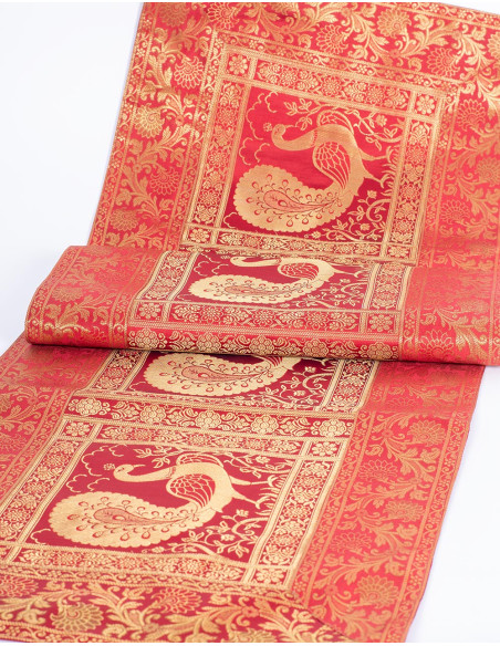 Red Peacock Table Runner