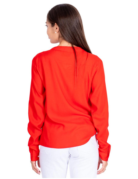 Red Button-Down Shirt