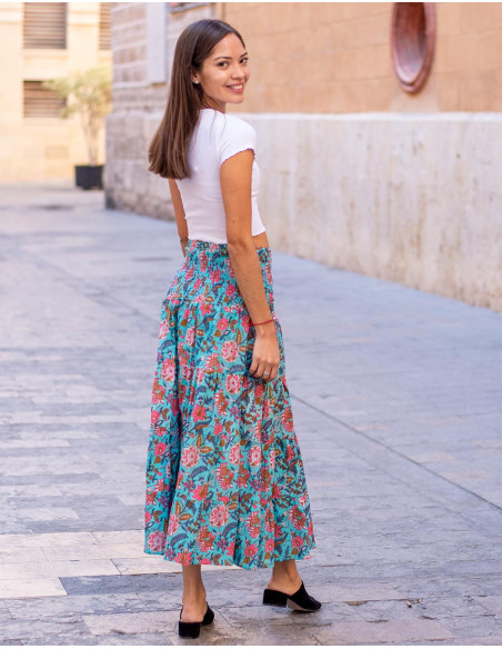 falda-larga-hippie-celeste-algodon