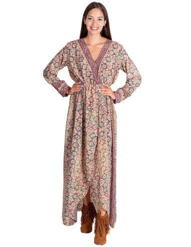 vestido-boho-mujer-otoño-beige