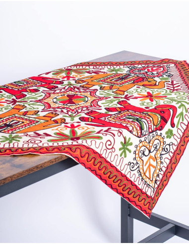 Square Tapestry 4 Elephants