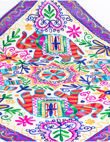 Square Tapestry 4 Elephants