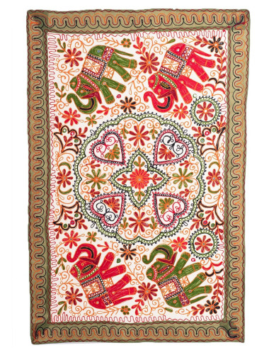 Rectangular Embroidered Tapestry Animals