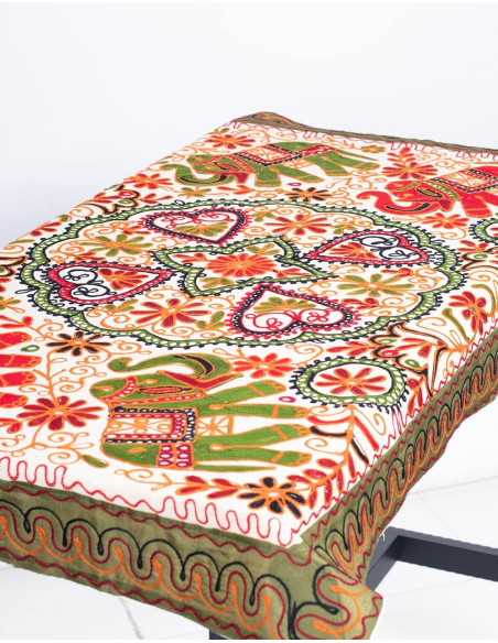 Rectangular Embroidered Tapestry Animals