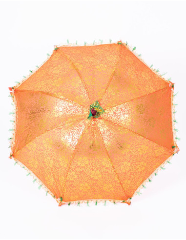 Ethnic Individual Parasol Bright Orange Color:...