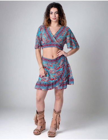 Kimago Silk Skirt and Top Set