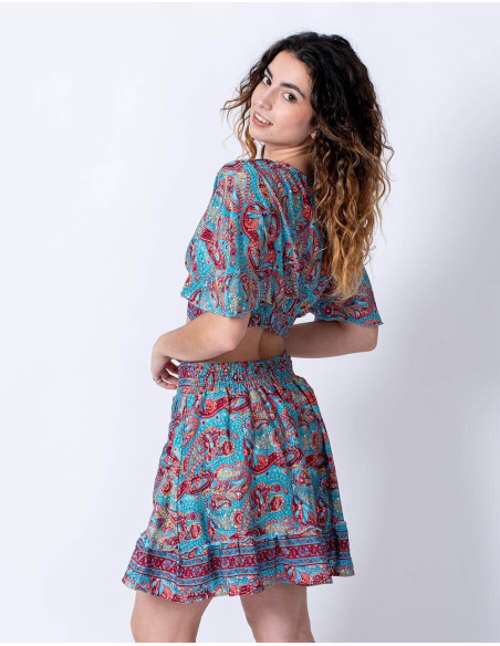 Kimago Silk Skirt and Top Set