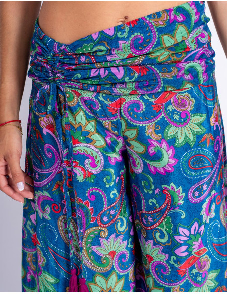 pantalon-falda-cintura-goma-azul
