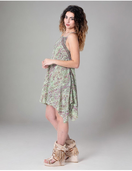 Printed Uneven Dress