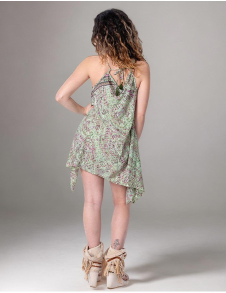 Printed Uneven Dress