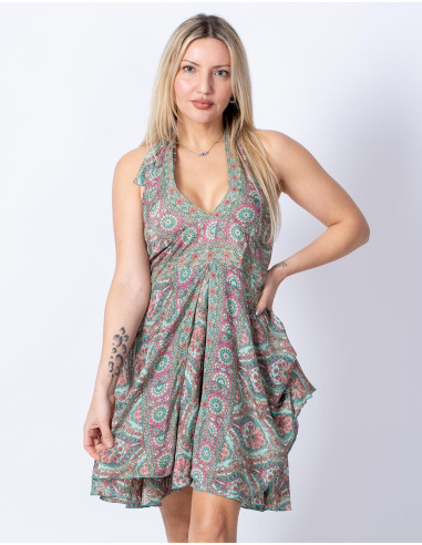 Silk dress with bare back