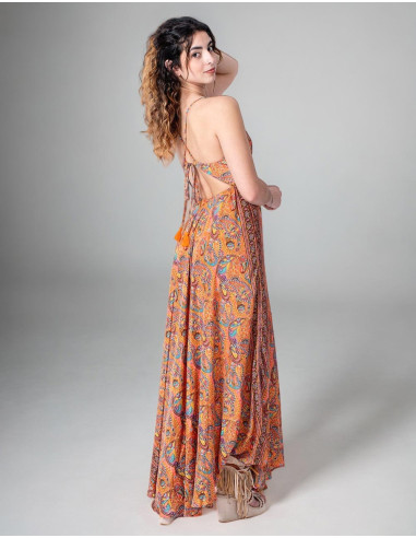 vestido-estilo-hippie-fresco-estampado-naranja