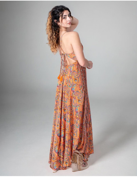 Long Dress with Crisscross Back