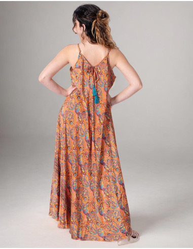 vestido-estilo-hippie-fresco-amplio-naranja