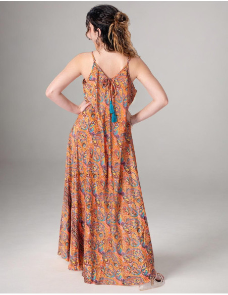 vestido-estilo-hippie-fresco-amplio-naranja