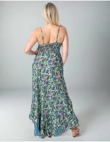 vestido-largo-mujer-boho-verde-estampado