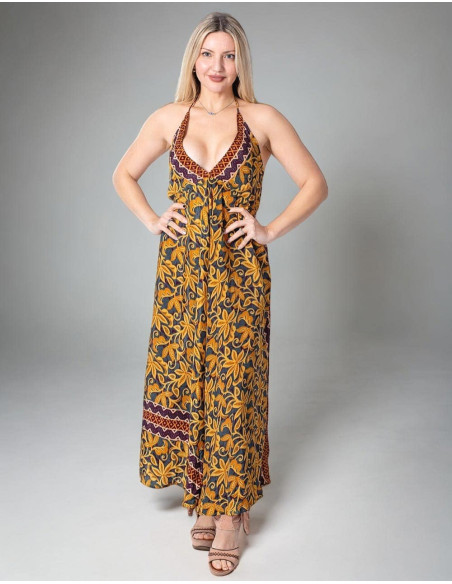 vestido-mujer-boho-amarillo-estampado-flores