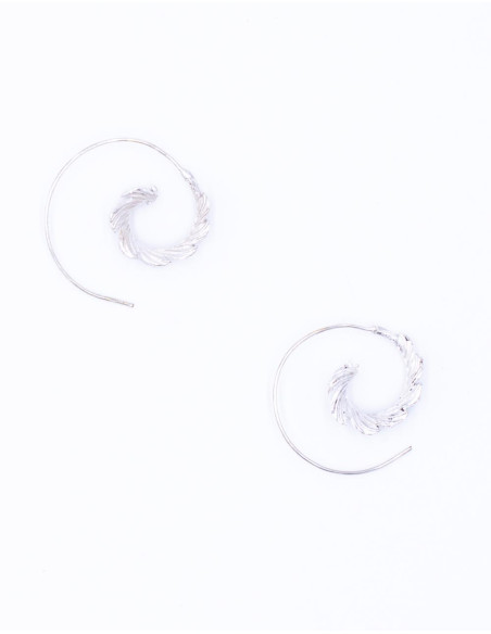 pendientes-circulares-hoja-con-relieve-plateado-icoting