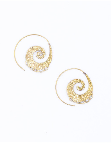 Gold Circular Earrings