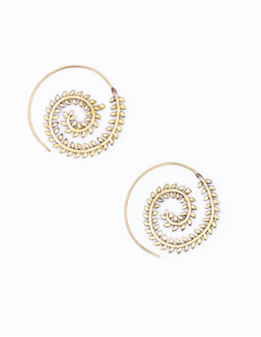 Circular Leaf Earrings